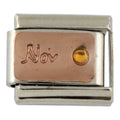 9mm Rose Gold Month Charm - November