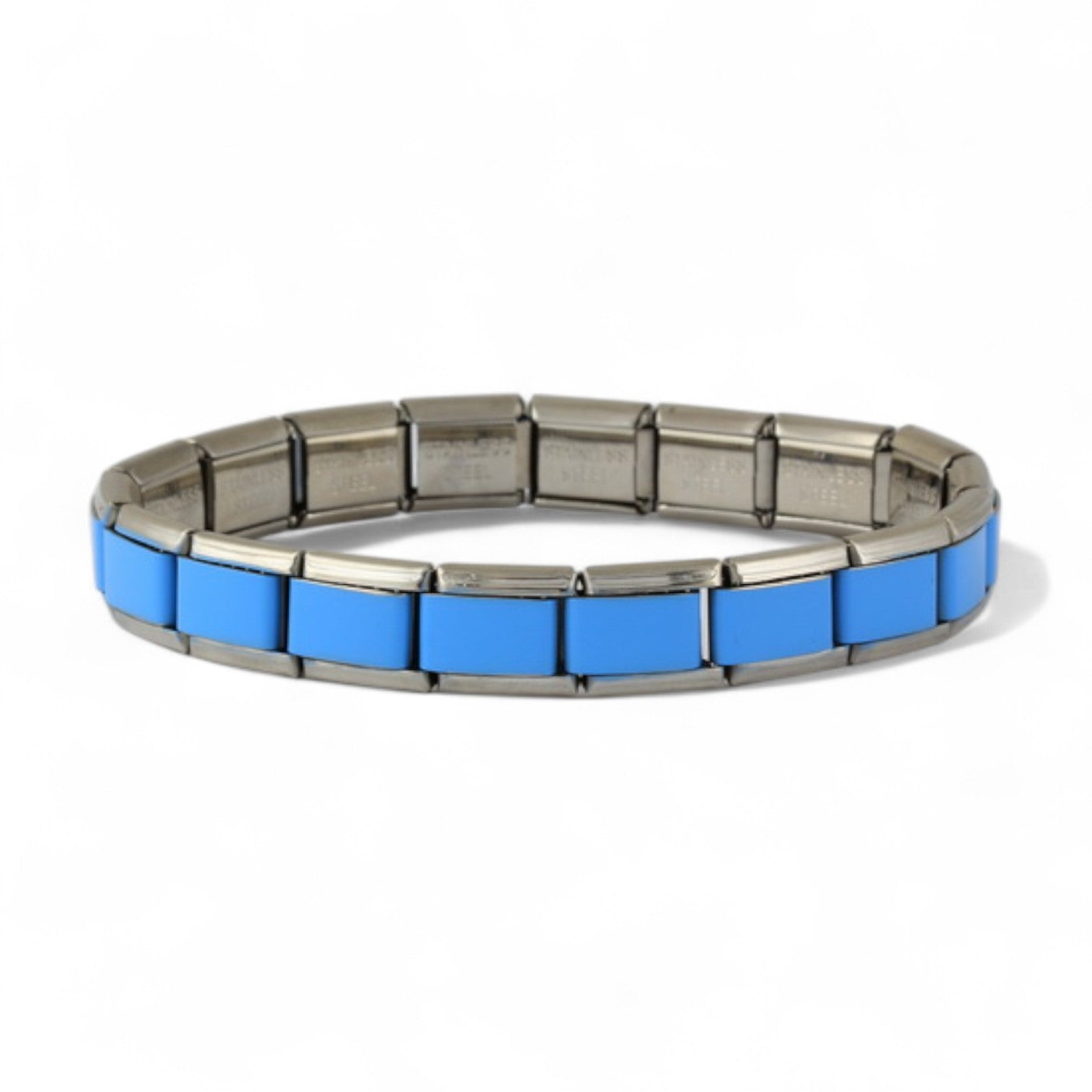 9mm Light Blue Italian Charm Starter Bracelet