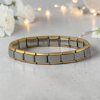 9mm Matte Gold Edge Italian Charm Starter Bracelet