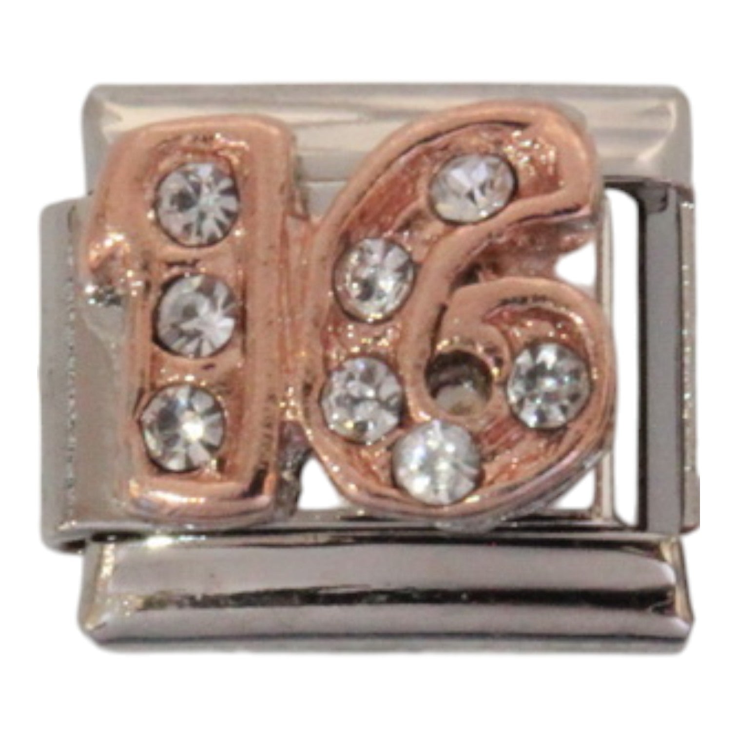 Rose Gold 16 9mm Charm