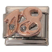 Rose Gold 18 9mm Charm