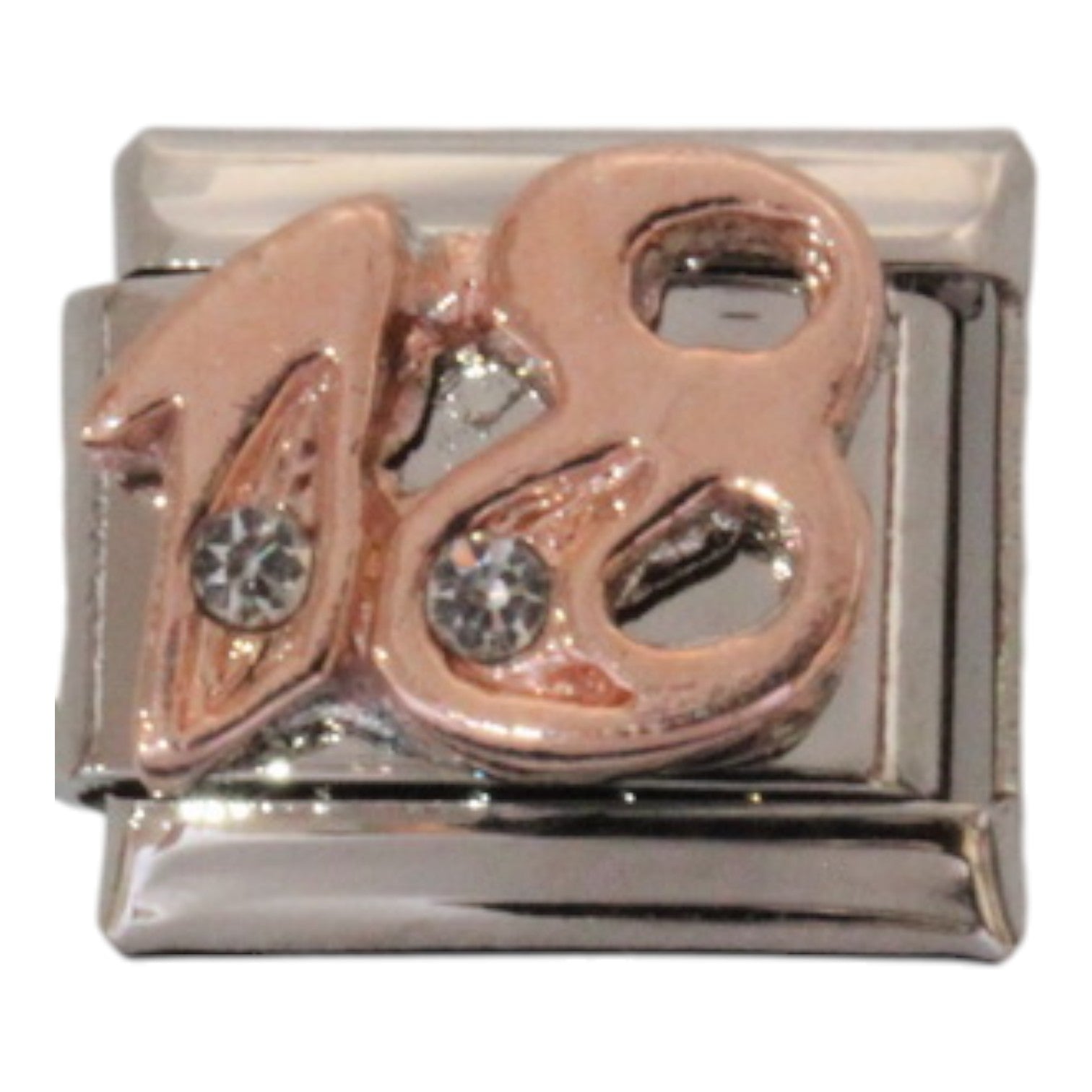 Rose Gold 18 9mm Charm