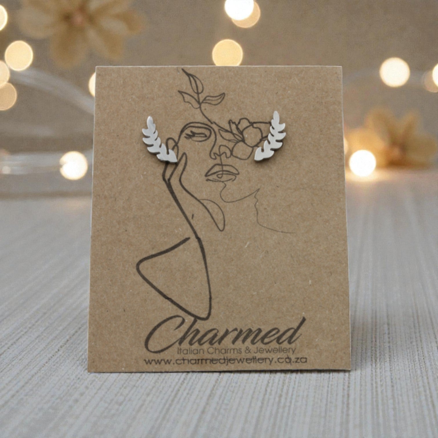 Stainless Steel Leaf Stud Earrings