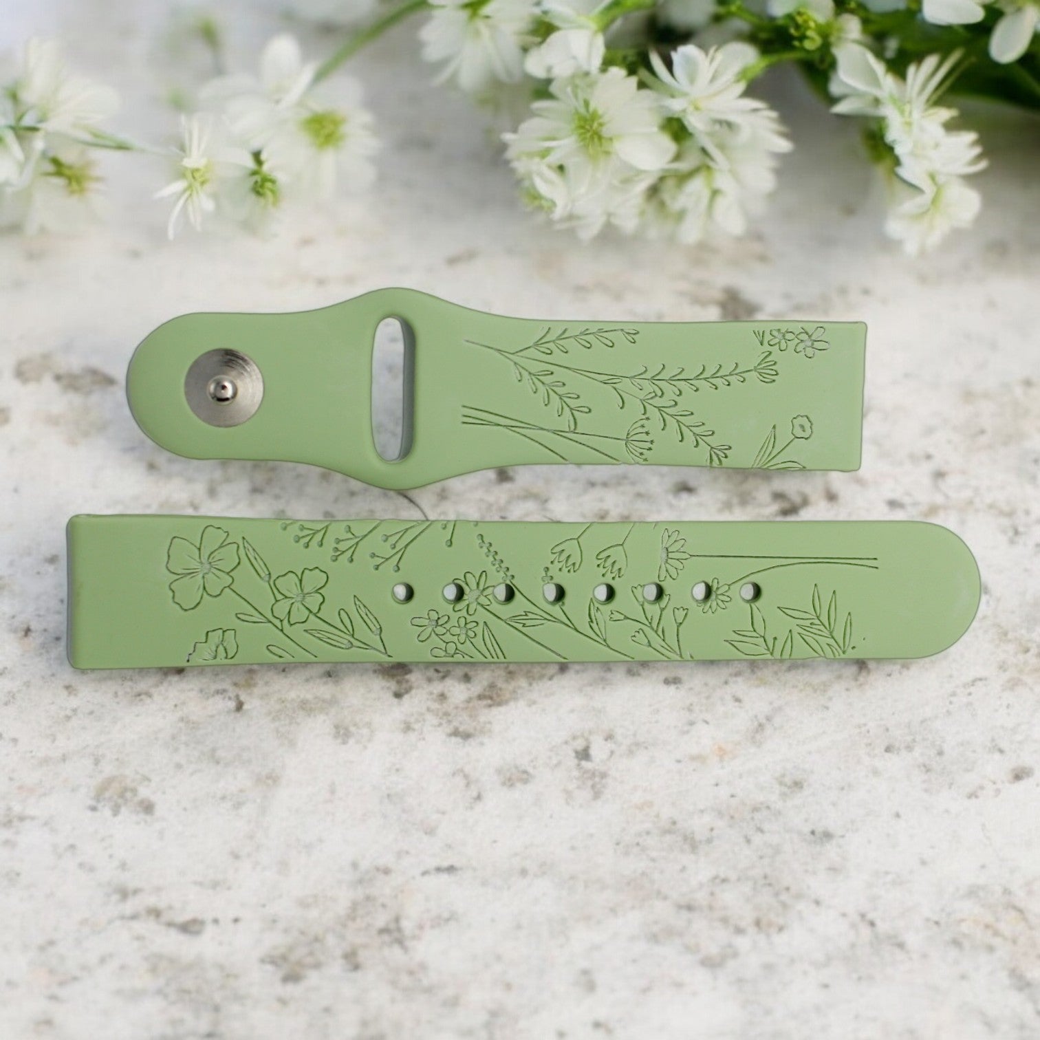 SIMPLE WILDFLOWER Personalized Watch Band