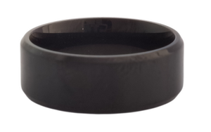 Stainless Steel Black Plated Engraved Men's Ring