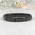 9mm Superlink Italian Charm Bracelet - Black