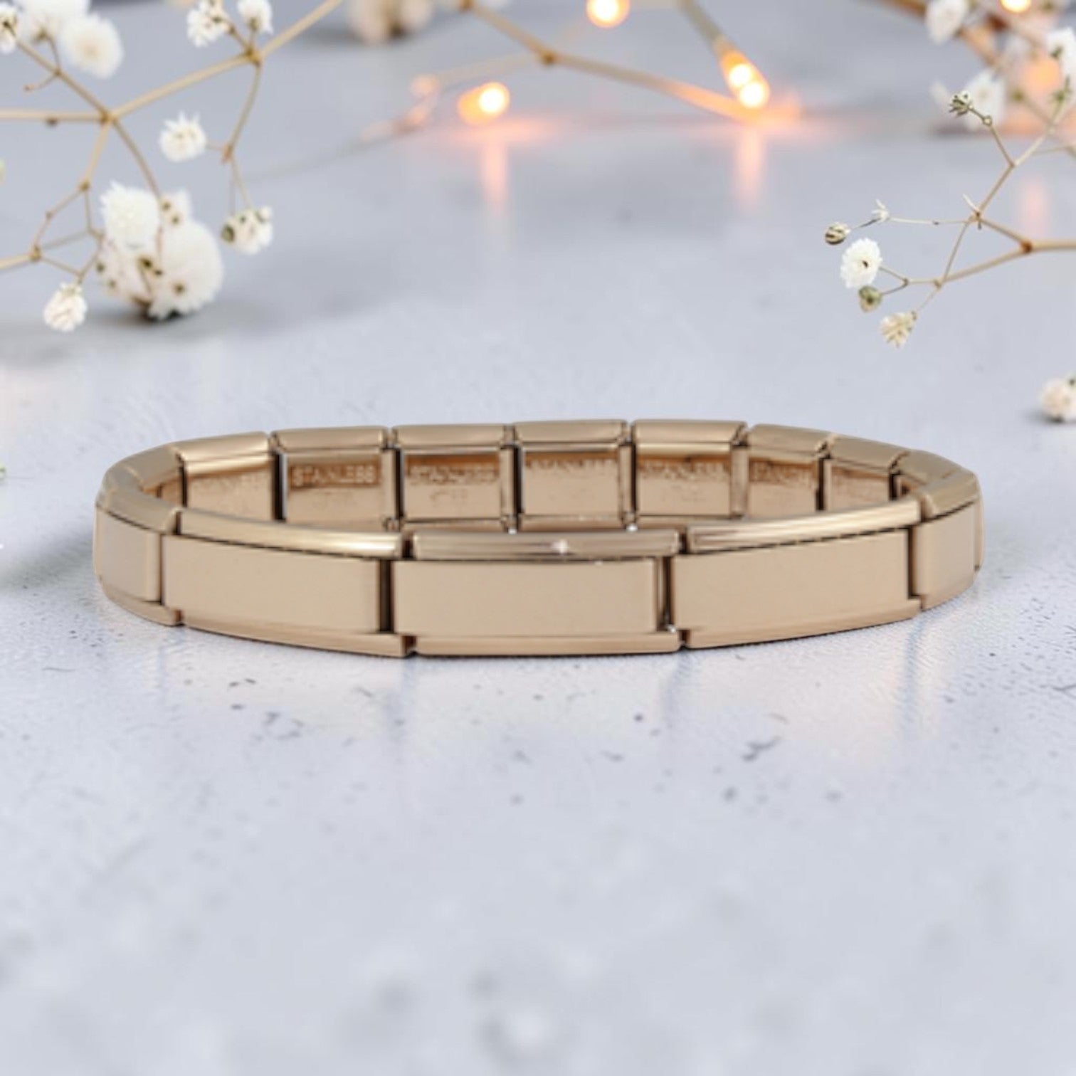 9mmSuperlink Italian Charm Bracelet - Rose Gold