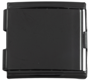 Black Megalink Engraved Italian Charm, joins 2x 9mm bracelets