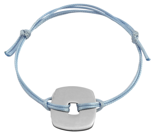 Medical Alert Personalized Engraved Blue Cord Bracelet