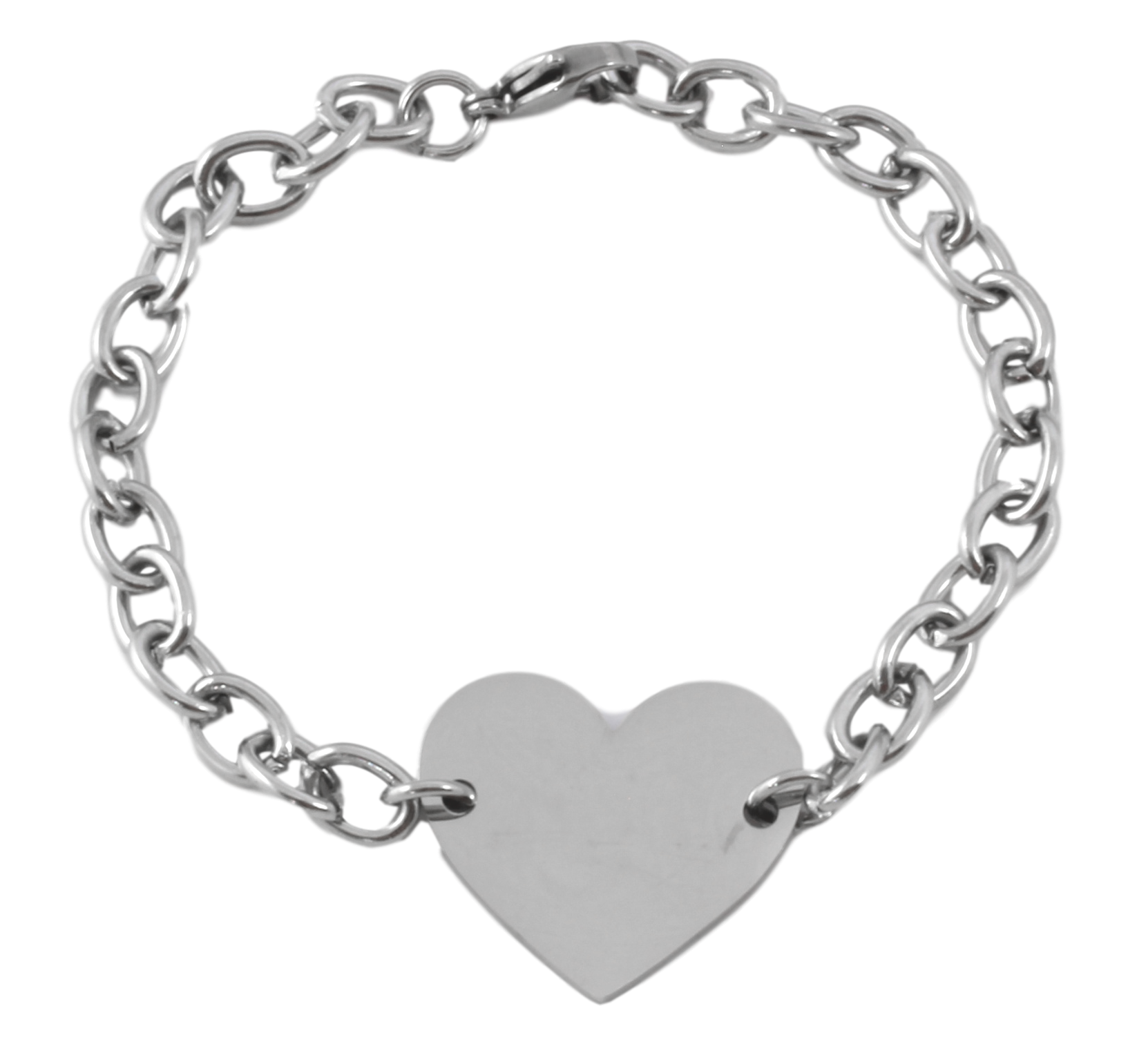 Personalized Heart Charm Bracelet