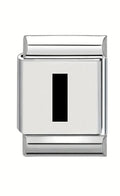 13mm Laser Italian Charm - Plain Letter I