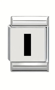 13mm Laser Italian Charm - Plain Letter I