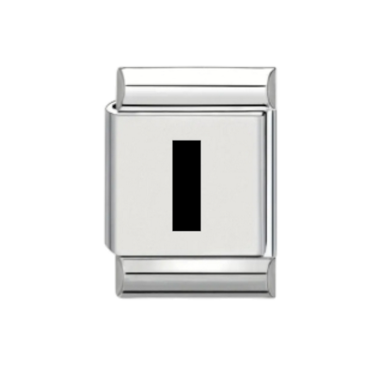 13mm Laser Italian Charm - Plain Letter I