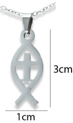 Christian Fish Pendant & Chain - Card 507