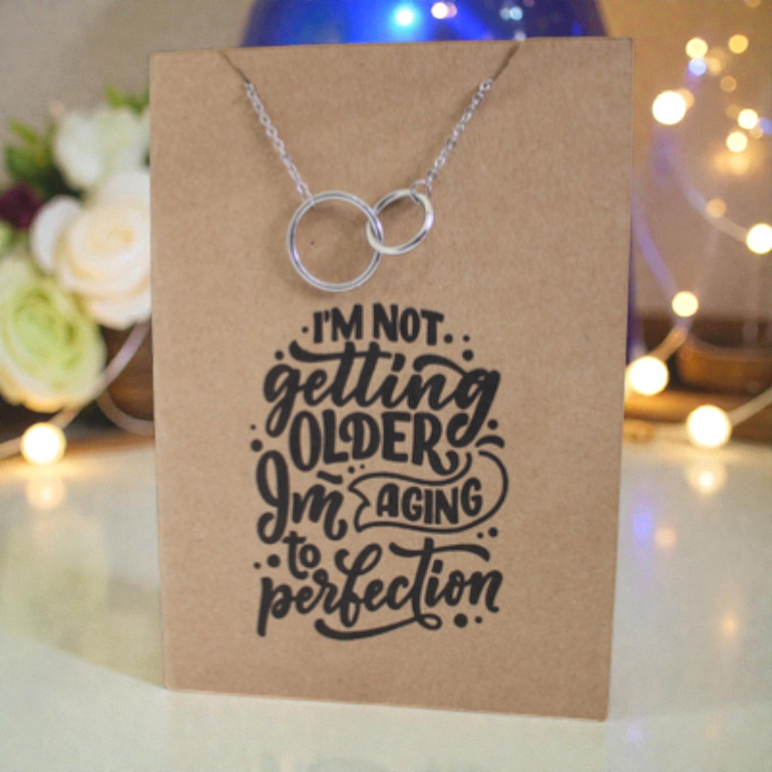 Joined RIngs Pendant & Chain - Card 343