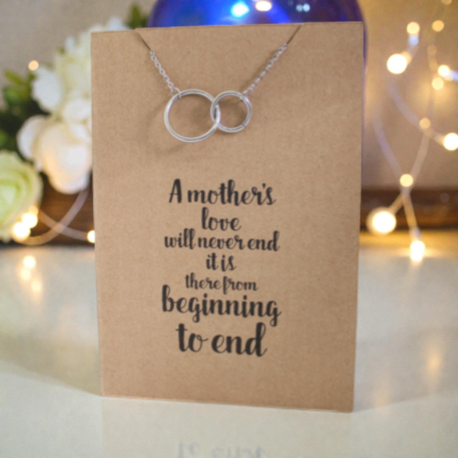 Joined RIngs Pendant & Chain - Card 345