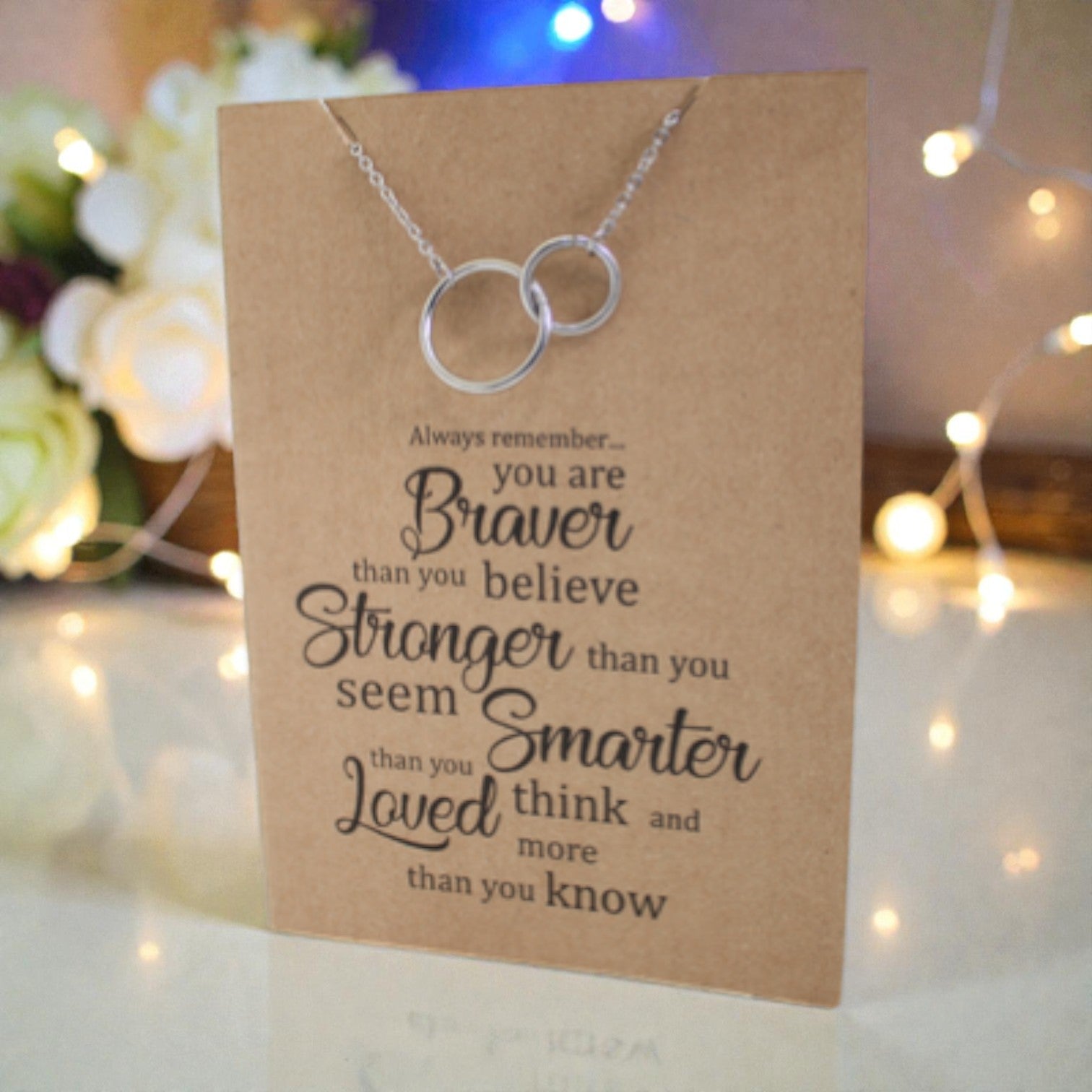 Joined Rings Pendant & Chain - Card 347