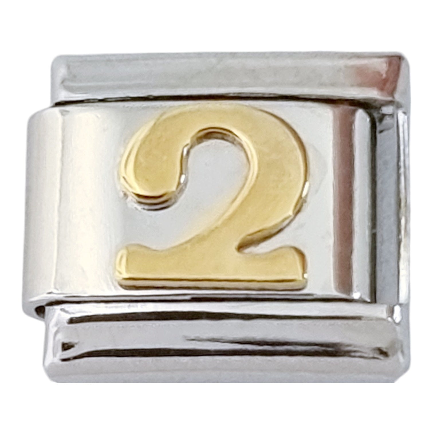 Gold Plated Number 2 9mm Charm