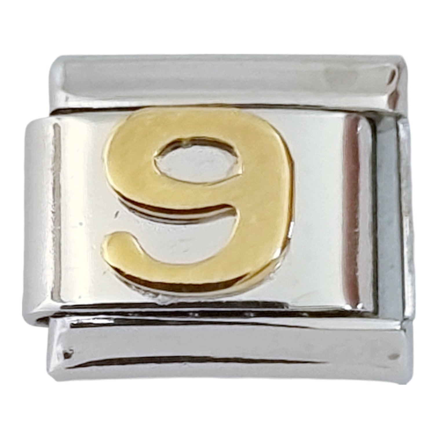 Gold Plated Number 9 9mm Charm