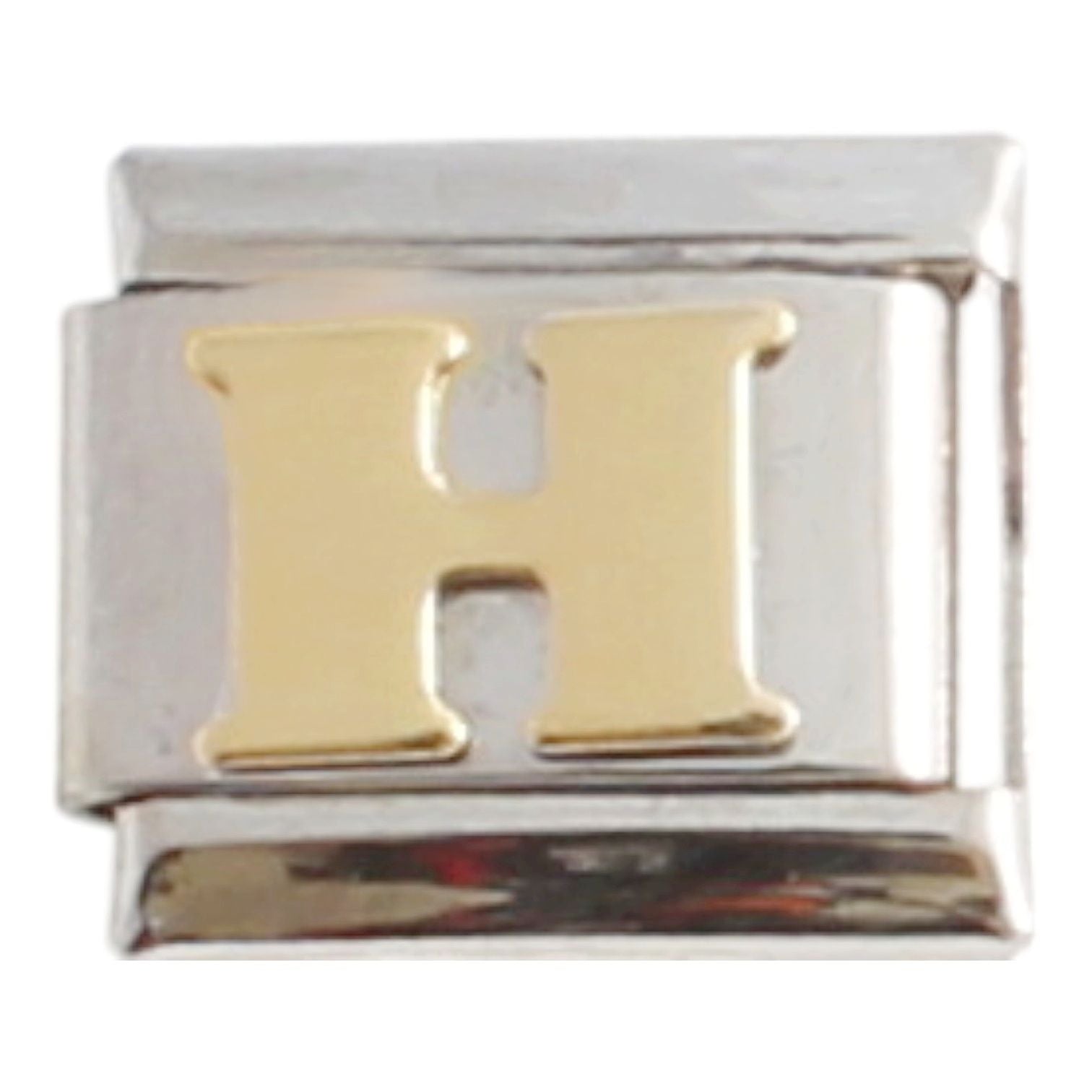 Gold Plated Letter H 9mm Charm