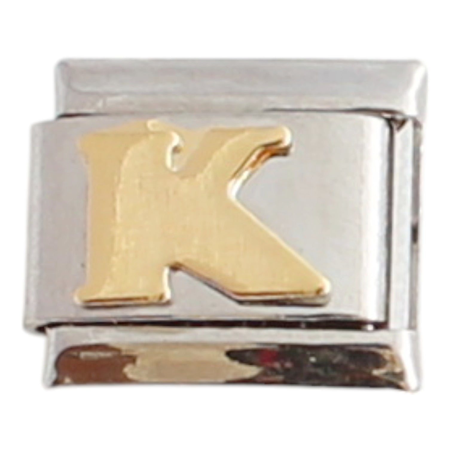 Gold Plated Letter K 9mm Charm