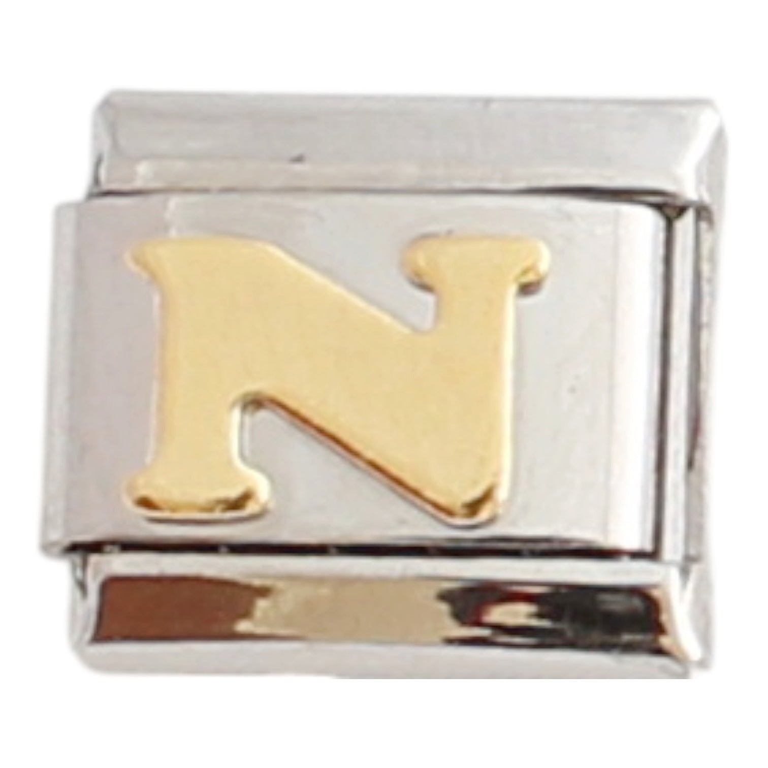 Gold Plated Letter N 9mm Charm