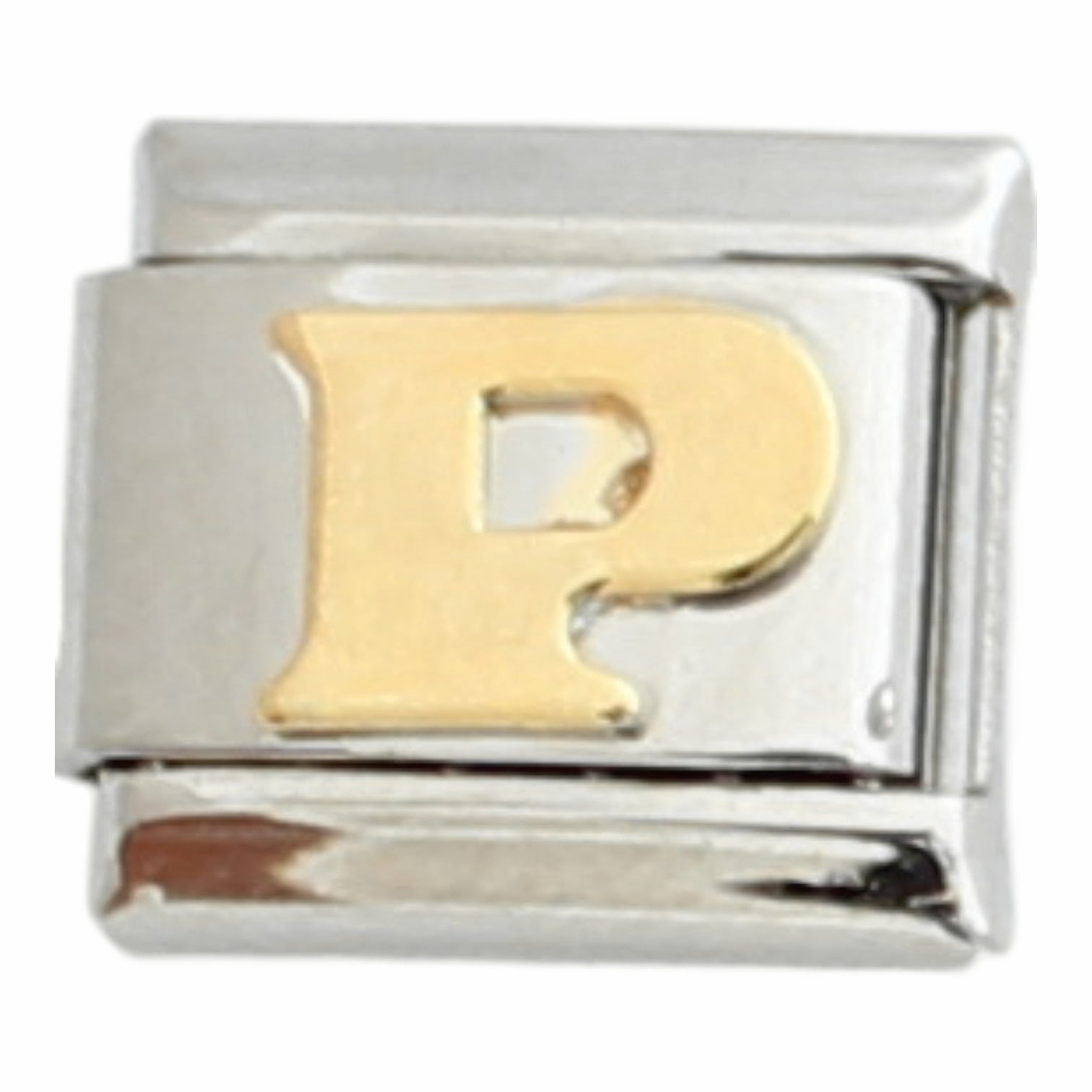 Gold Plated Letter P 9mm Charm