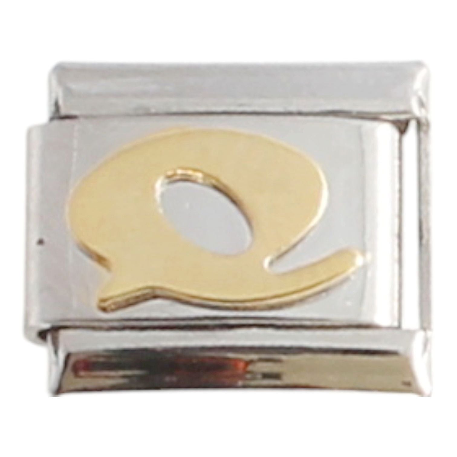 Gold Plated Letter Q 9mm Charm