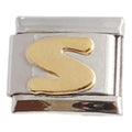Gold Plated Letter S 9mm Charm