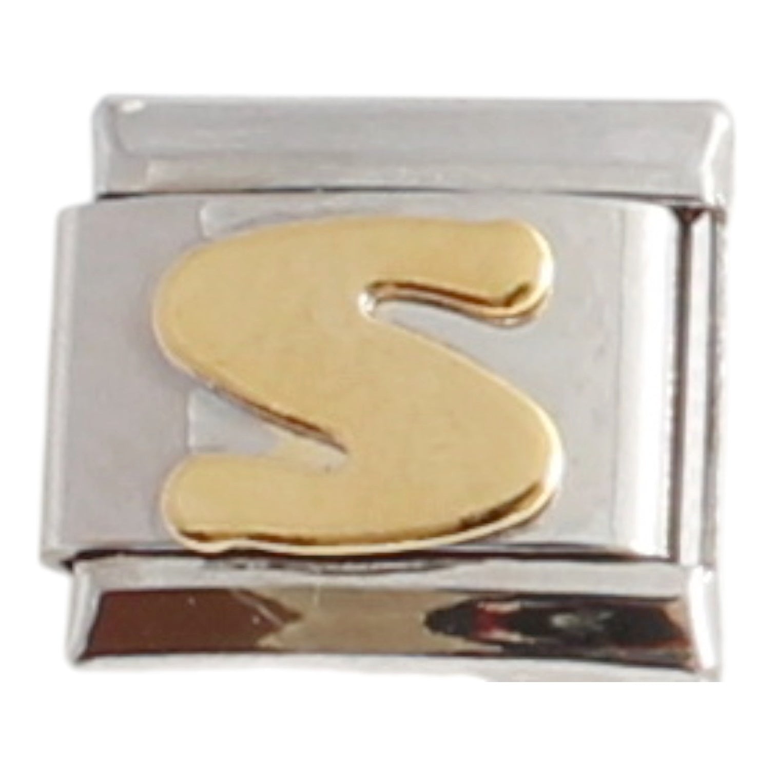 Gold Plated Letter S 9mm Charm