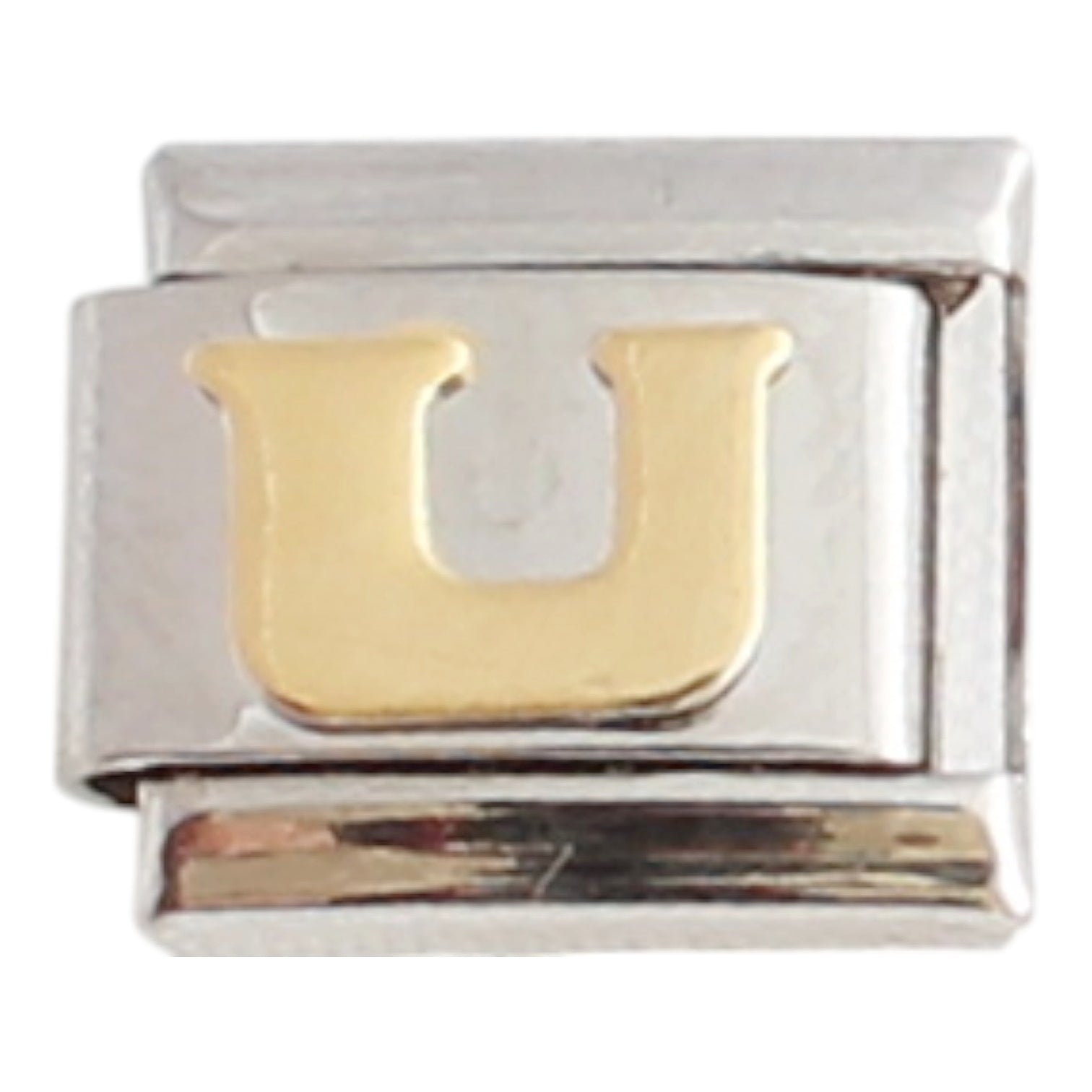Gold Plated Letter U 9mm Charm