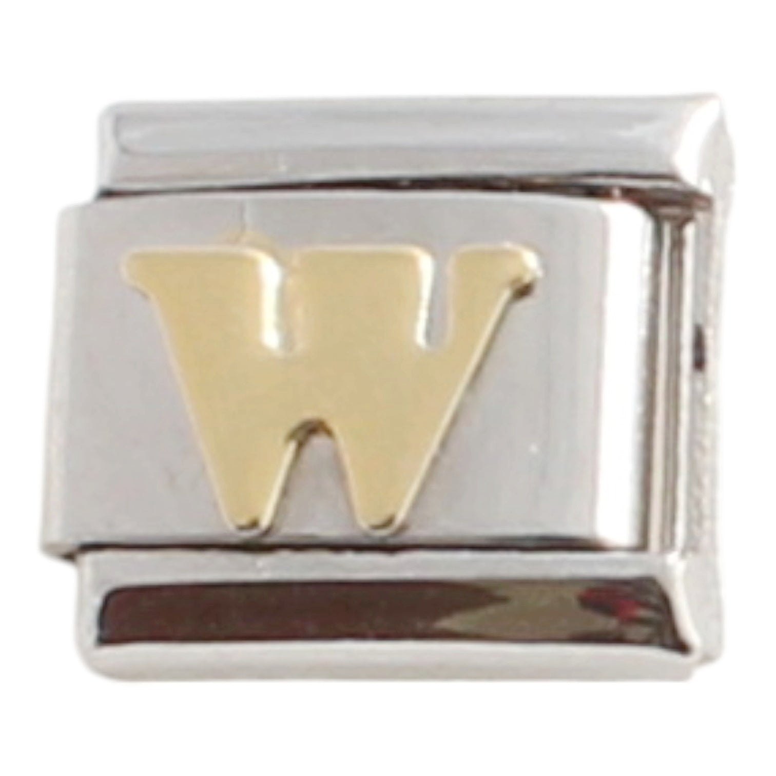 Gold Plated Letter W 9mm Charm