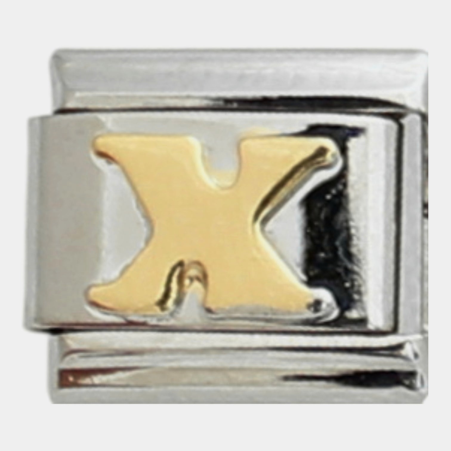 Gold Plated Letter X 9mm Charm