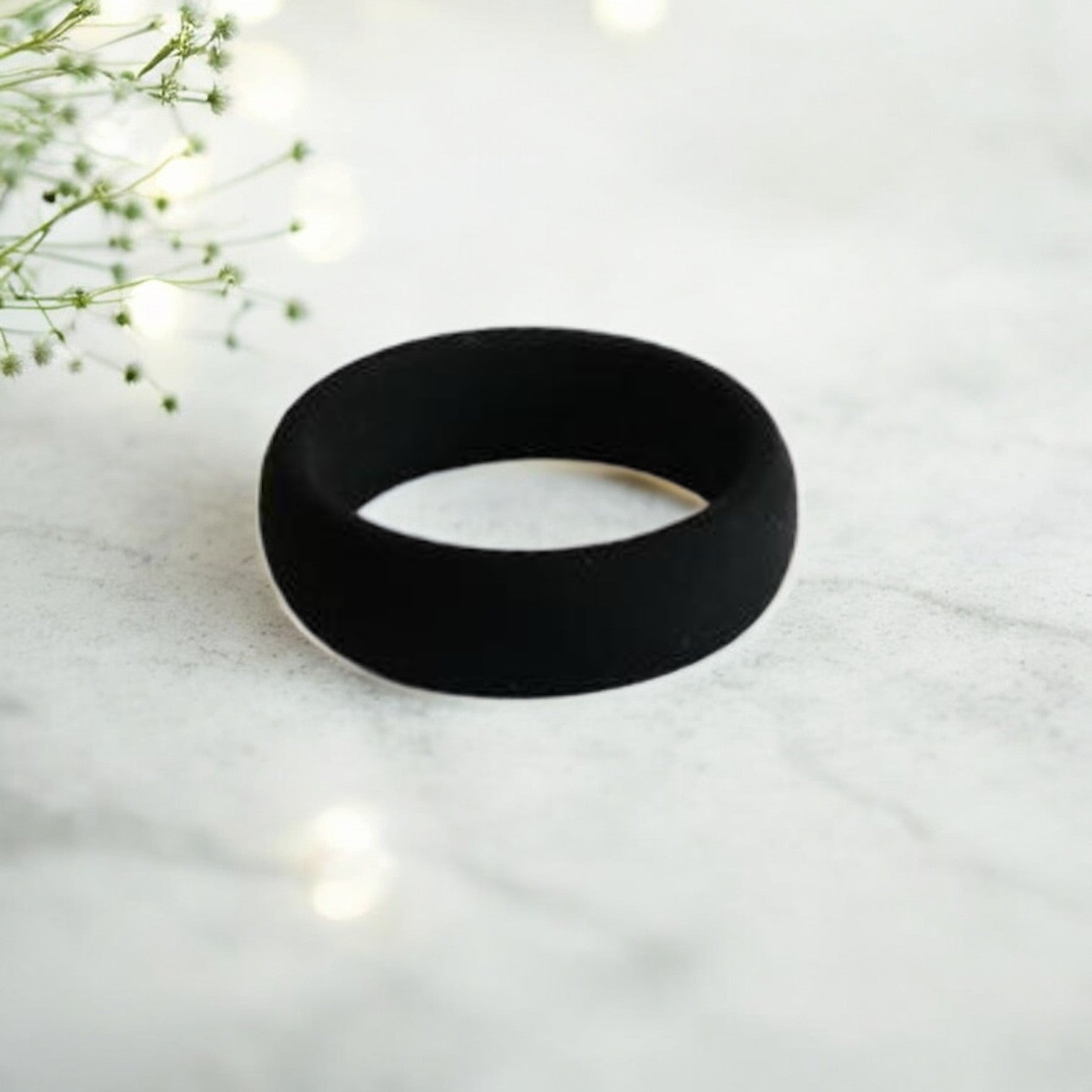 Ladies Active Silicone Ring - Black (Click to choose size)