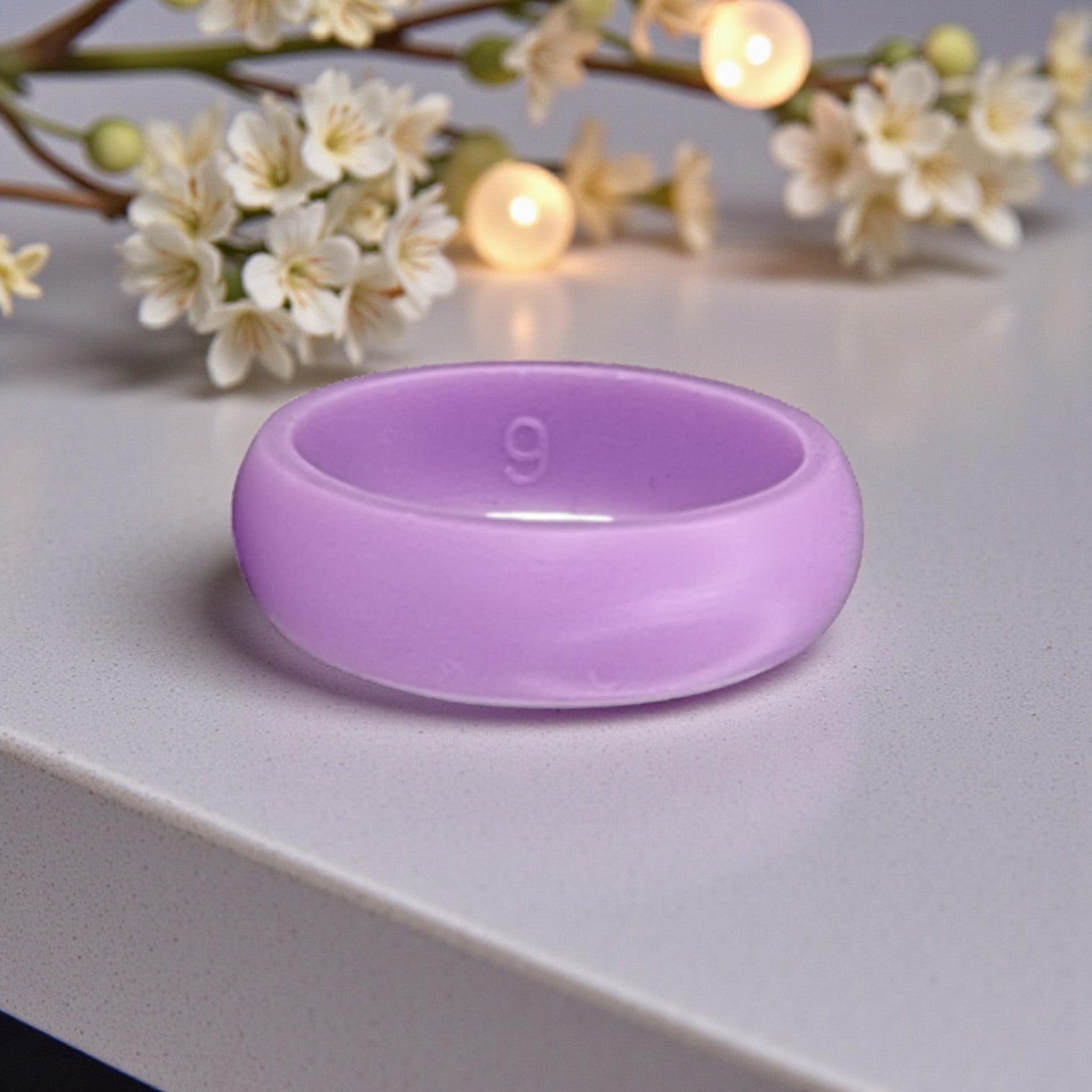Ladies Active Silicone Ring - Lilac (Click to choose size)