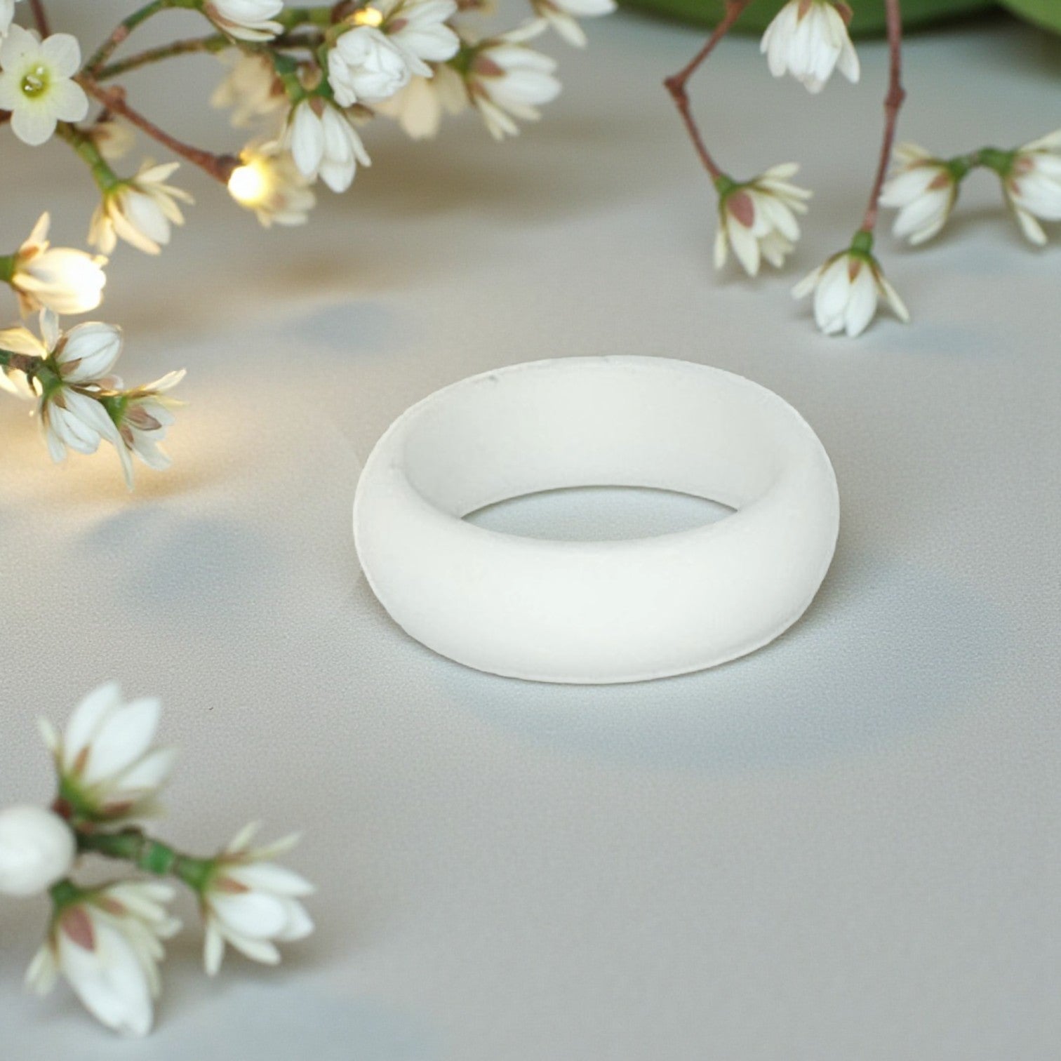 Ladies Active Silicone Ring - White (Click to choose size)