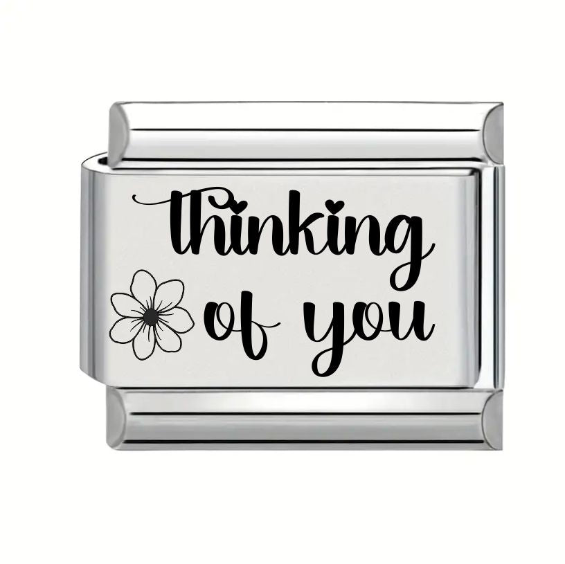 9mm Laser Engraved Charm - Thinking of You