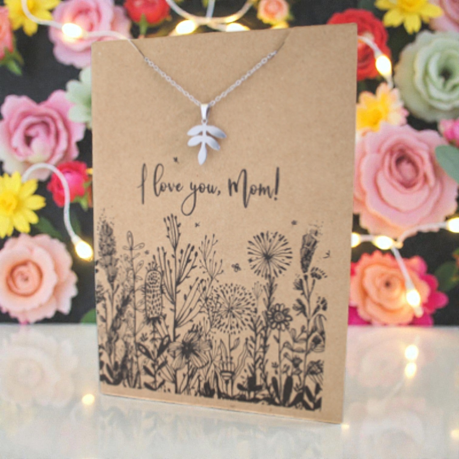 Leaf Pendant & Chain - Card 291