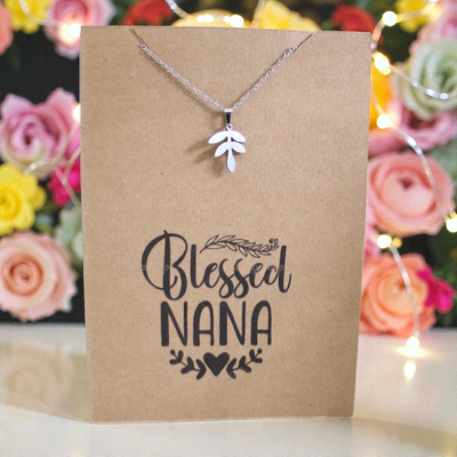 Leaf Pendant & Chain - Card 295