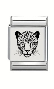 13mm Laser Engraved Charm - Leopard
