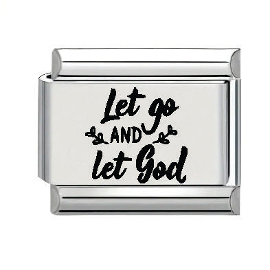 9mm Laser Italian Charm - Let Go