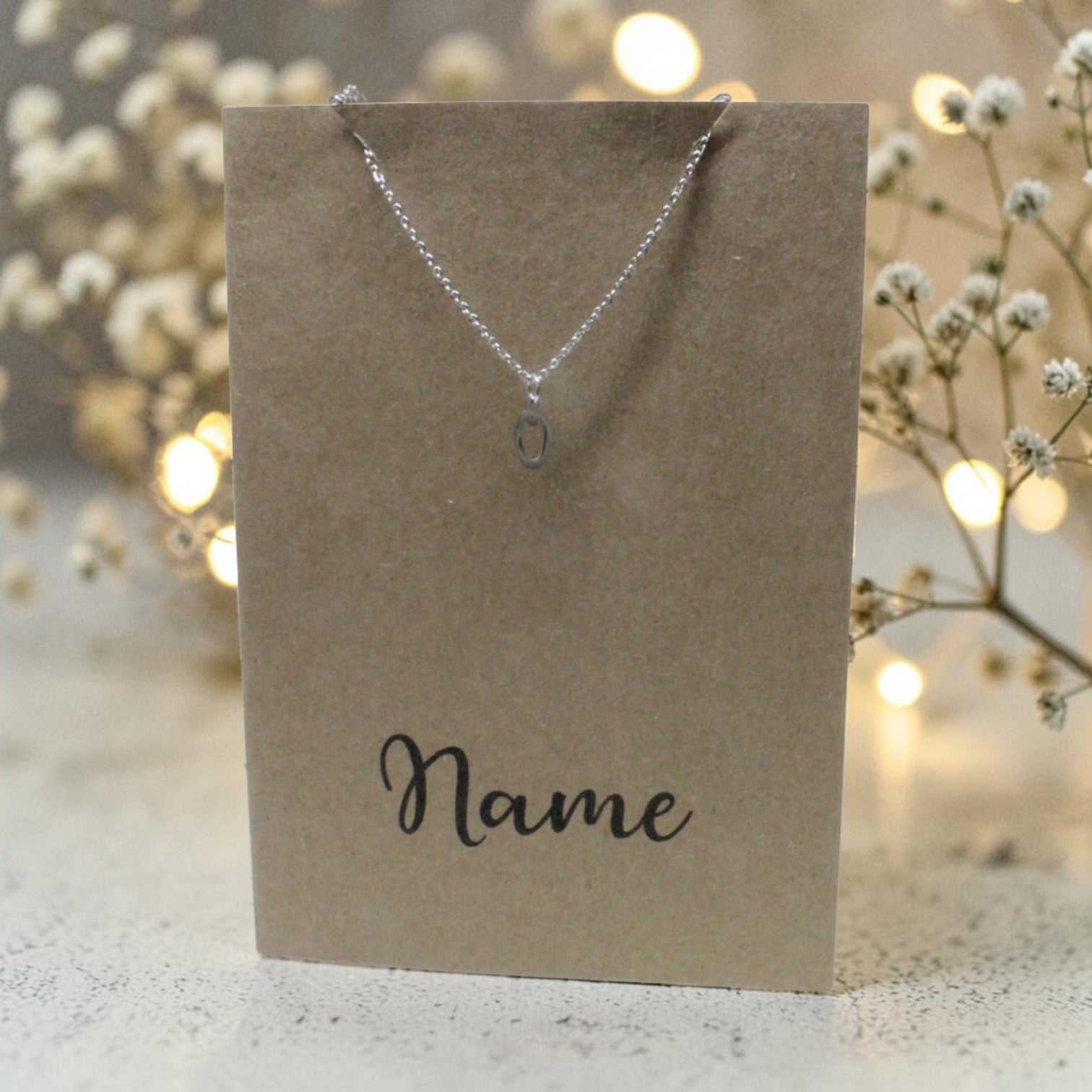 Letter O Pendant & Chain (Click to Personalize)