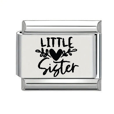 9mm Laser Italian Charm - Little Sister