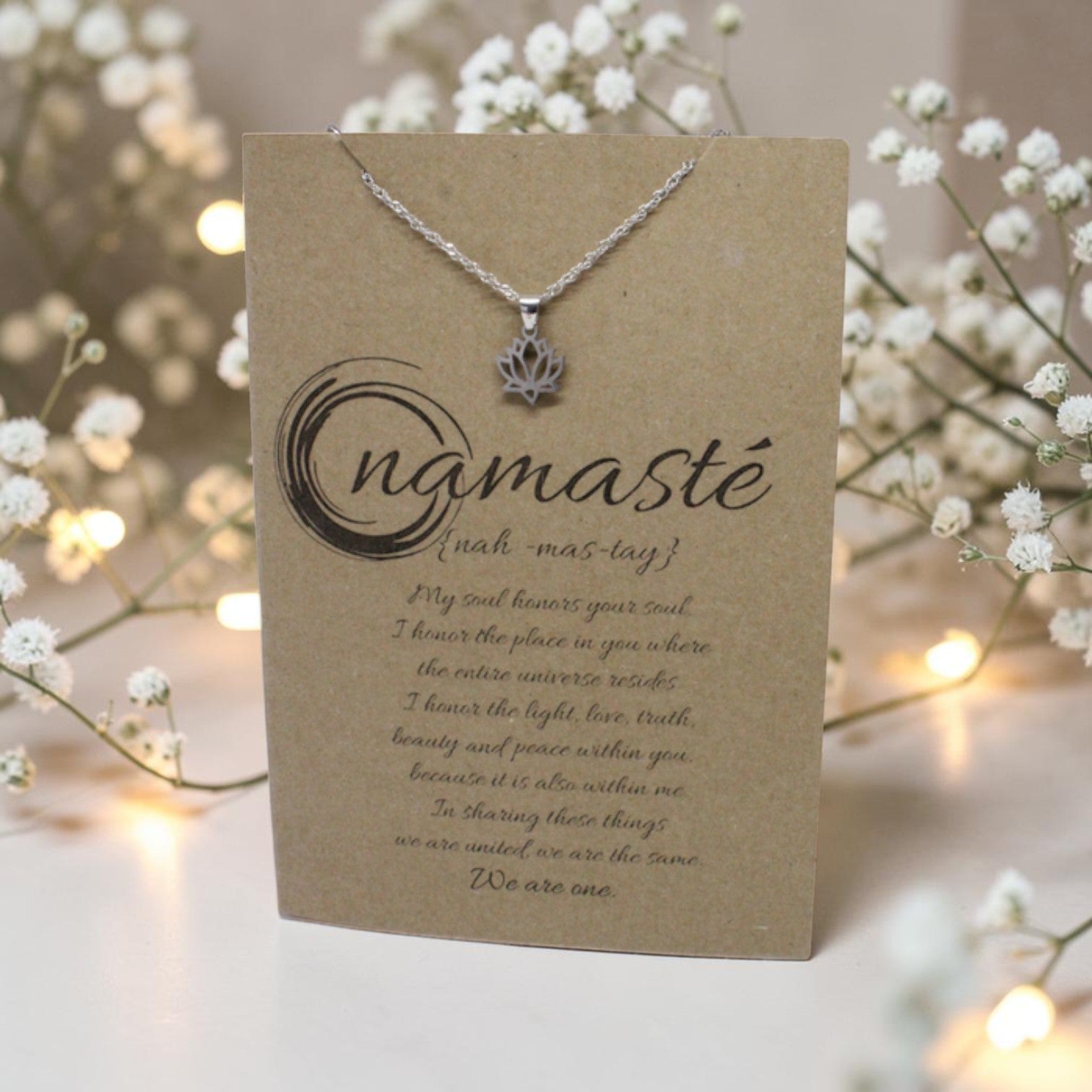 Lotus Pendant & Chain - Card 132