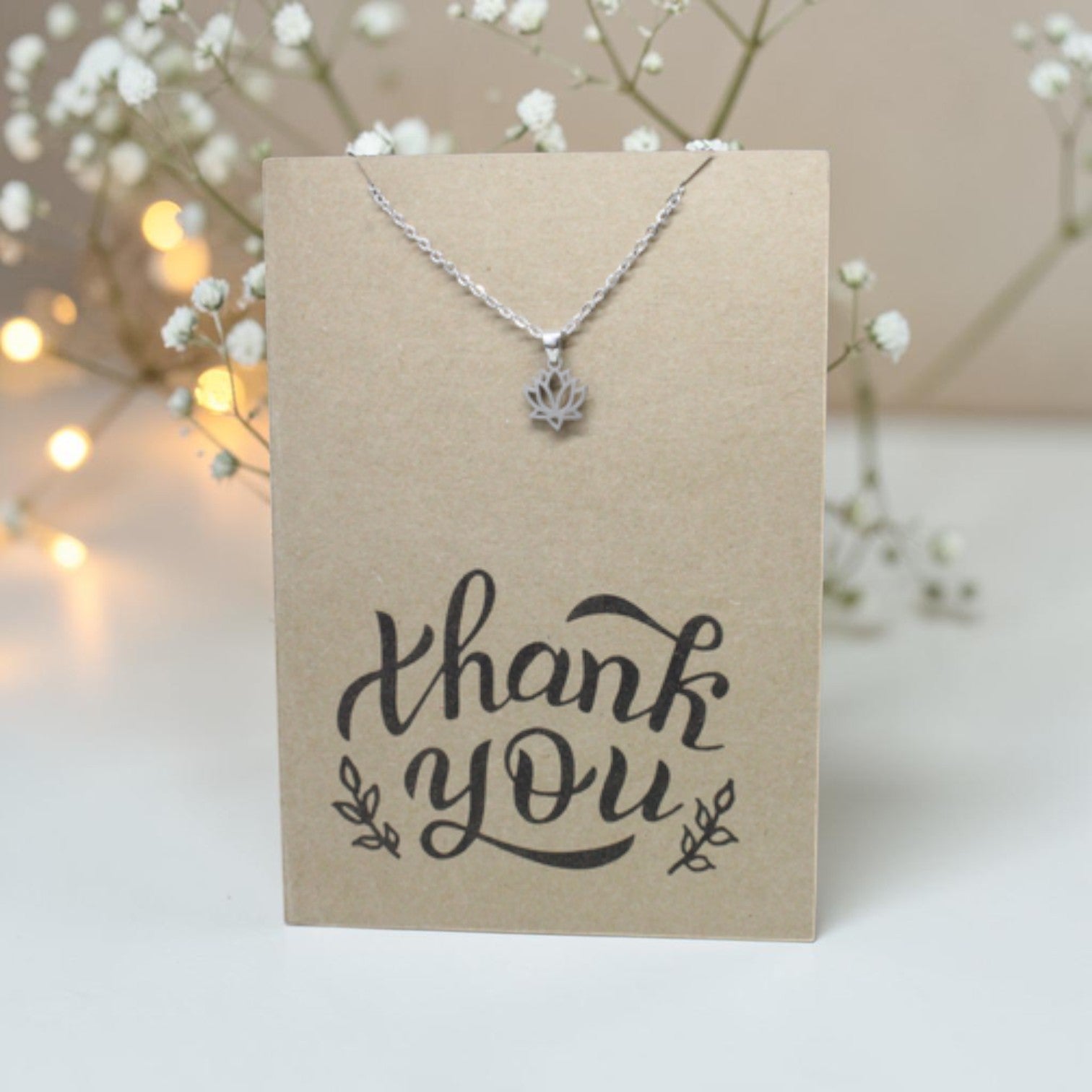 Lotus Pendant & Chain - Card 233