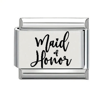 9mm Laser Italian Charm - Maid of Honour