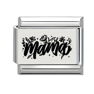 9mm Laser Italian Charm - Mama
