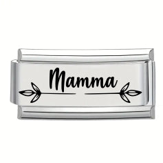 9mm Laser Italian Charm - Mamma Superlink