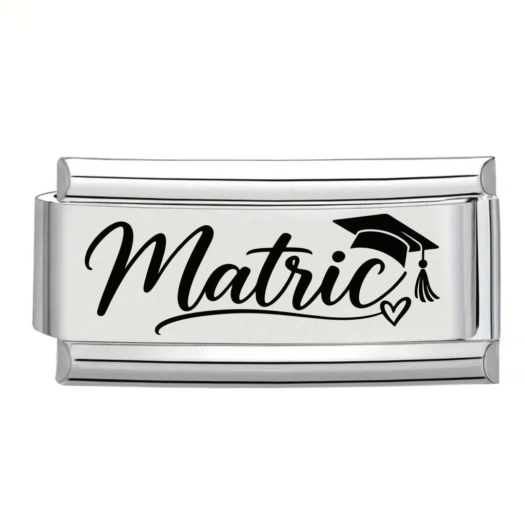 9mm Laser Italian Charm Superlink - Matric