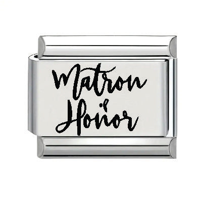 9mm Laser Italian Charm - Matron of Honour